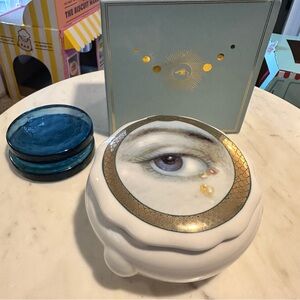 SPITFIRE GIRL LOVER'S EYE CERAMIC TRINKET BOX (new in gift box)